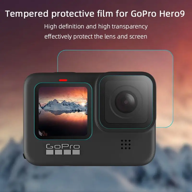 For GoPro Hero9 Camera Front and Rear Screen Protection Film Tempered Glass Anti-scratch Protector Sport Camera Accessories
For GoPro Hero9 Camera Front and Rear Screen Protection Film Tempered Glass Anti-scratch Protector Sport Camera Accessories