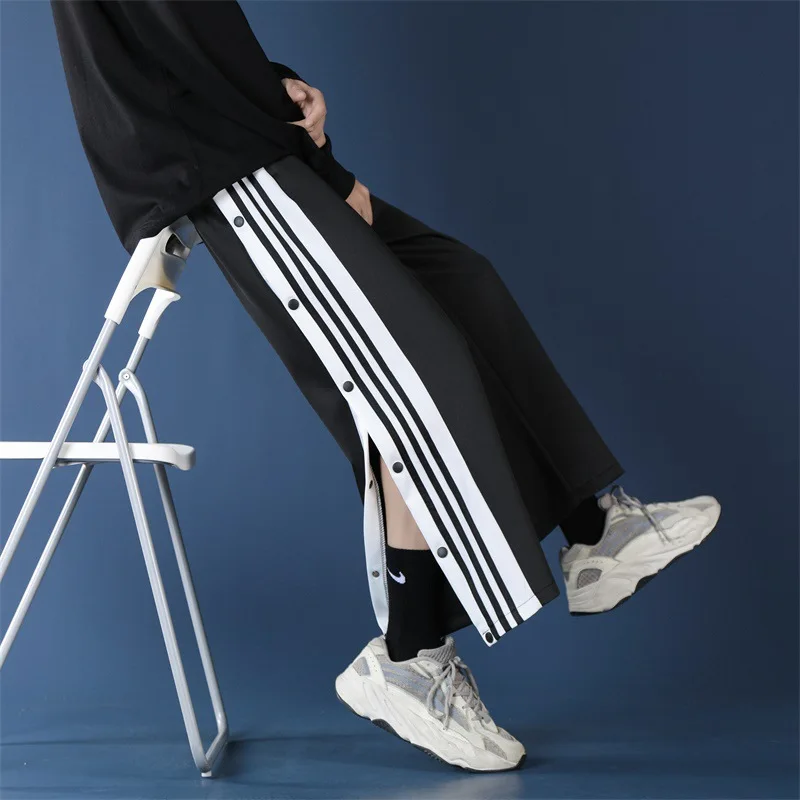Breasted Sports Pants Men's Loose Casual All-Match Basketball Training Open Button Guard Pants 2021 Japanese Streetwear Joggers
Breasted Sports Pants Men's Loose Casual All-Match Basketball Training Open Button Guard Pants 2021 Japanese Streetwear Joggers