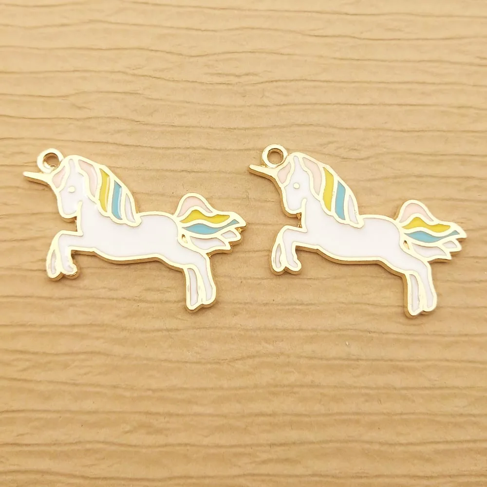 10pcs 20x31mm Enamel Unicorn Charm for Jewelry Making Fashion Earring Pendant Necklace Bracelet Accessories Craft Supplies
10pcs 20x31mm Enamel Unicorn Charm for Jewelry Making Fashion Earring Pendant Necklace Bracelet Accessories Craft Supplies
