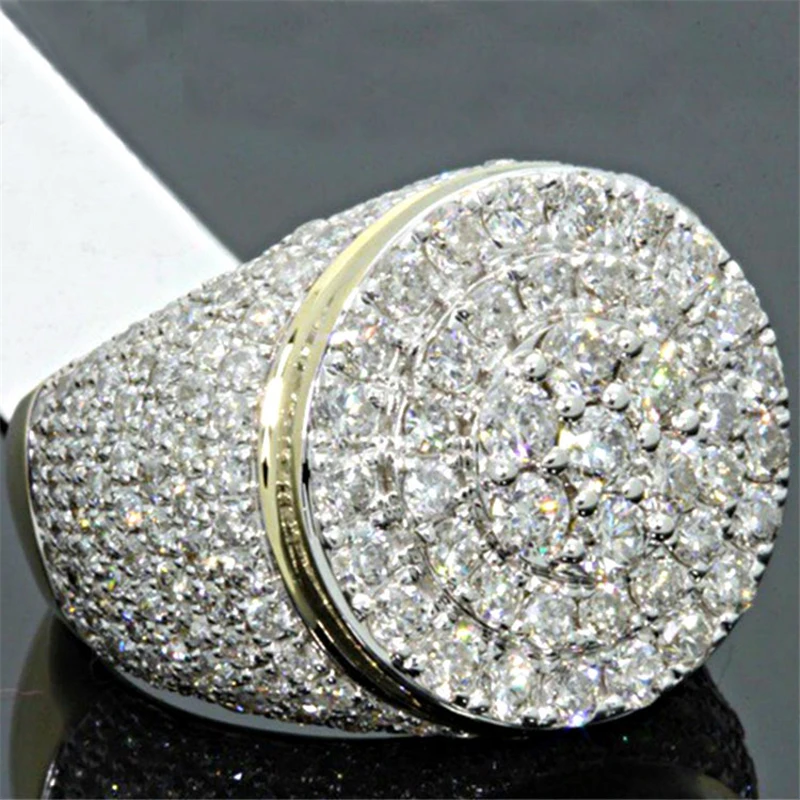 Wholesale Fashion Crystal Micro-Inlaid Zircon Men's Ring Party Wedding Jewelry Hand Accessories Korean Size 6-10
Wholesale Fashion Crystal Micro-Inlaid Zircon Men's Ring Party Wedding Jewelry Hand Accessories Korean Size 6-10