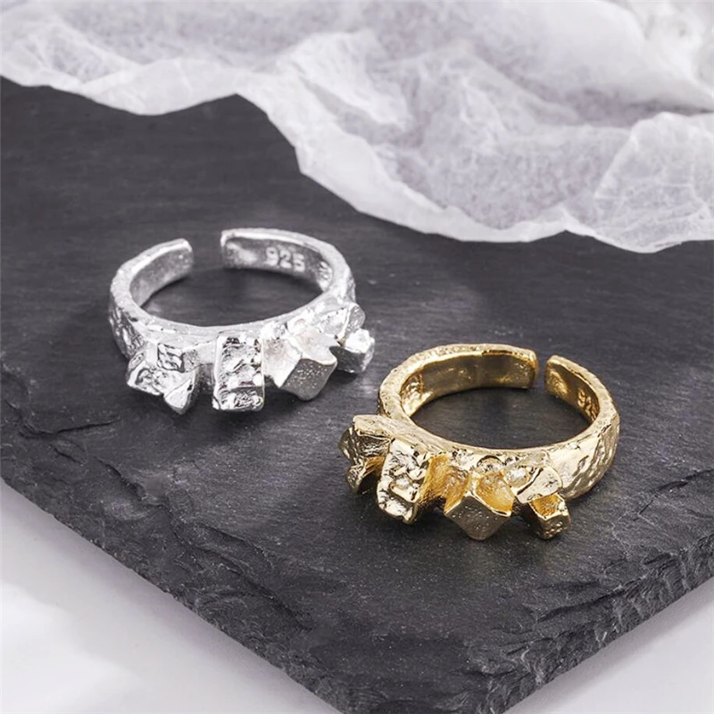 Aestethic Elegant Jewellery Simple Shiny Cool Rock 925 Silver Color Female Resizable Opening Rings 1005
Aestethic Elegant Jewellery Simple Shiny Cool Rock 925 Silver Color Female Resizable Opening Rings 1005
