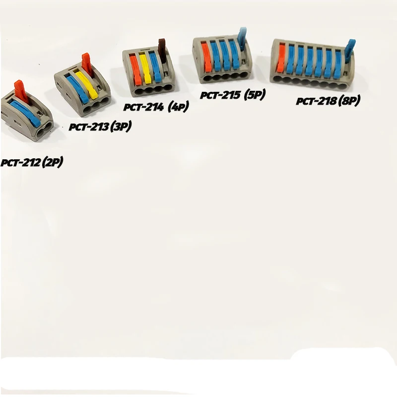 Wire connector 30/50/100 pieces mini quick connector universal compact terminal block plug-in PCT-212 213 214 215
Wire connector 30/50/100 pieces mini quick connector universal compact terminal block plug-in PCT-212 213 214 215
