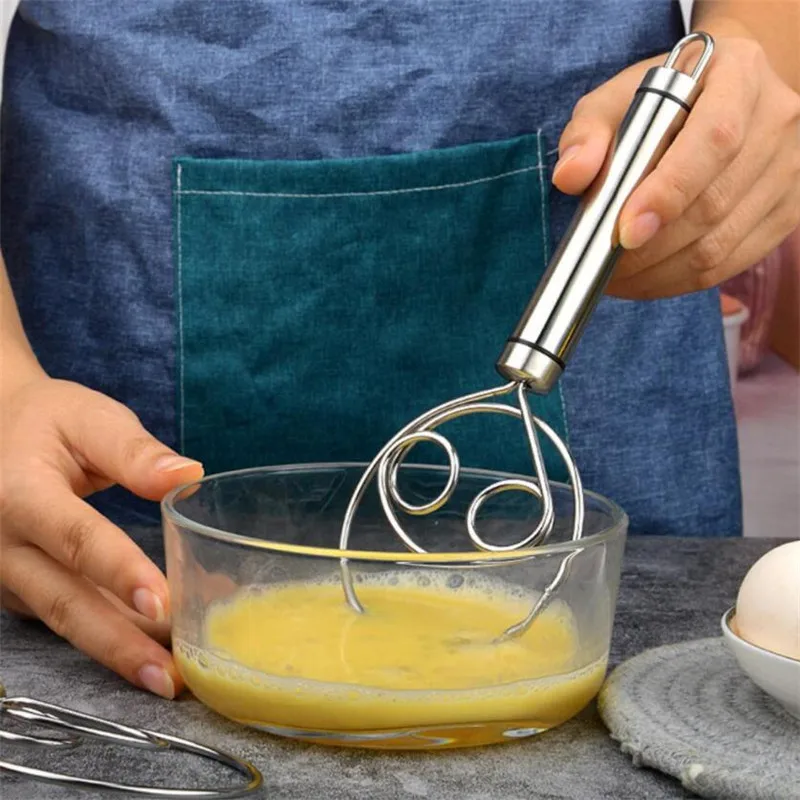 Stainless Steel Coil Egg Beater DIY Bread Dough Tools Baking Accessories Danish Whisk Stick Kitchen Gadgets Steel Handle
Stainless Steel Coil Egg Beater DIY Bread Dough Tools Baking Accessories Danish Whisk Stick Kitchen Gadgets Steel Handle