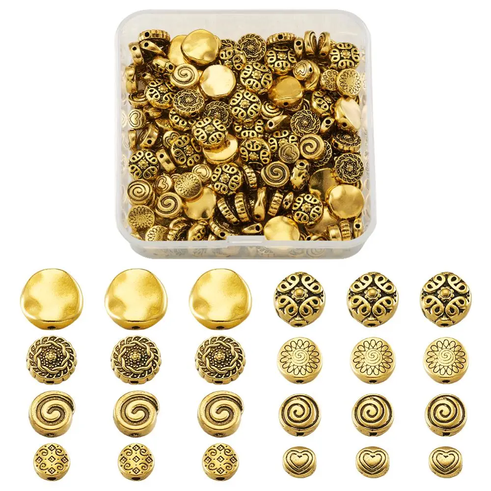 1Box Tibetan Beads Alloy Metal Spacer Bead Flat Round/Oval Loose Bead Antique Golden/Silver Color for Bracelet DIY Jewelry Makin
1Box Tibetan Beads Alloy Metal Spacer Bead Flat Round/Oval Loose Bead Antique Golden/Silver Color for Bracelet DIY Jewelry Makin