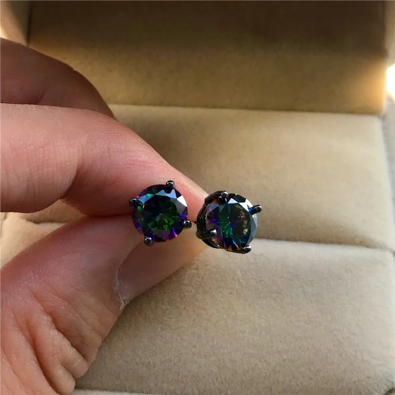 Dainty Female Rainbow Crystal Earrings Classic Silver Color Small Stud Earrings For Women Trendy Bridal Round Wedding Earrings
Dainty Female Rainbow Crystal Earrings Classic Silver Color Small Stud Earrings For Women Trendy Bridal Round Wedding Earrings