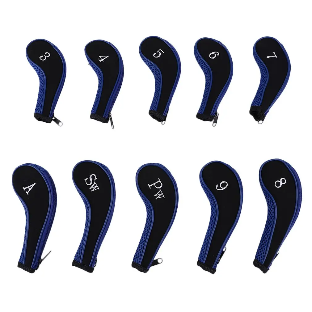 10pcs Golf Head Cover Long Sleeve Protective Case Protective Set With Blue Sides Golf Sports Headcovers Golf Accessories
10pcs Golf Head Cover Long Sleeve Protective Case Protective Set With Blue Sides Golf Sports Headcovers Golf Accessories