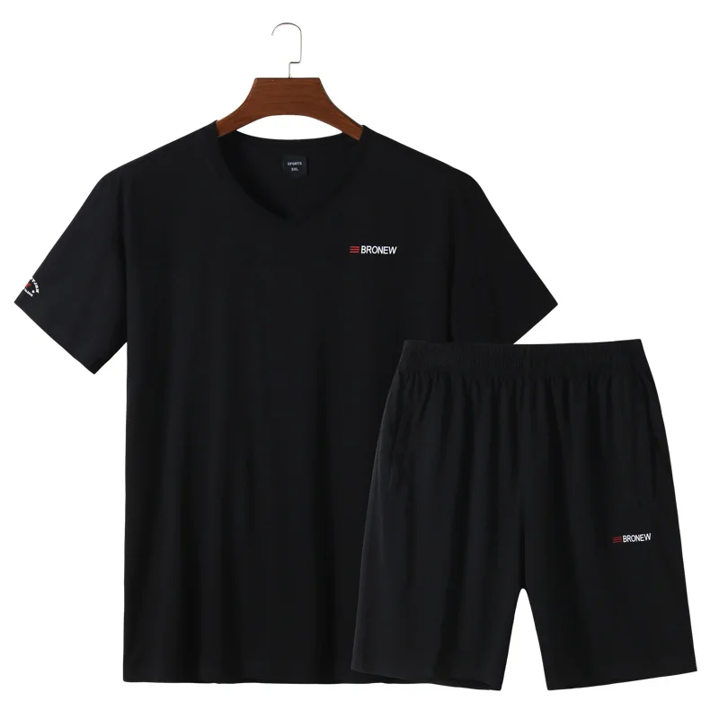 Summer new men's fattening plus size short sleeve suit men's fat fashion casual V-neck short sleeve shorts suit
Summer new men's fattening plus size short sleeve suit men's fat fashion casual V-neck short sleeve shorts suit