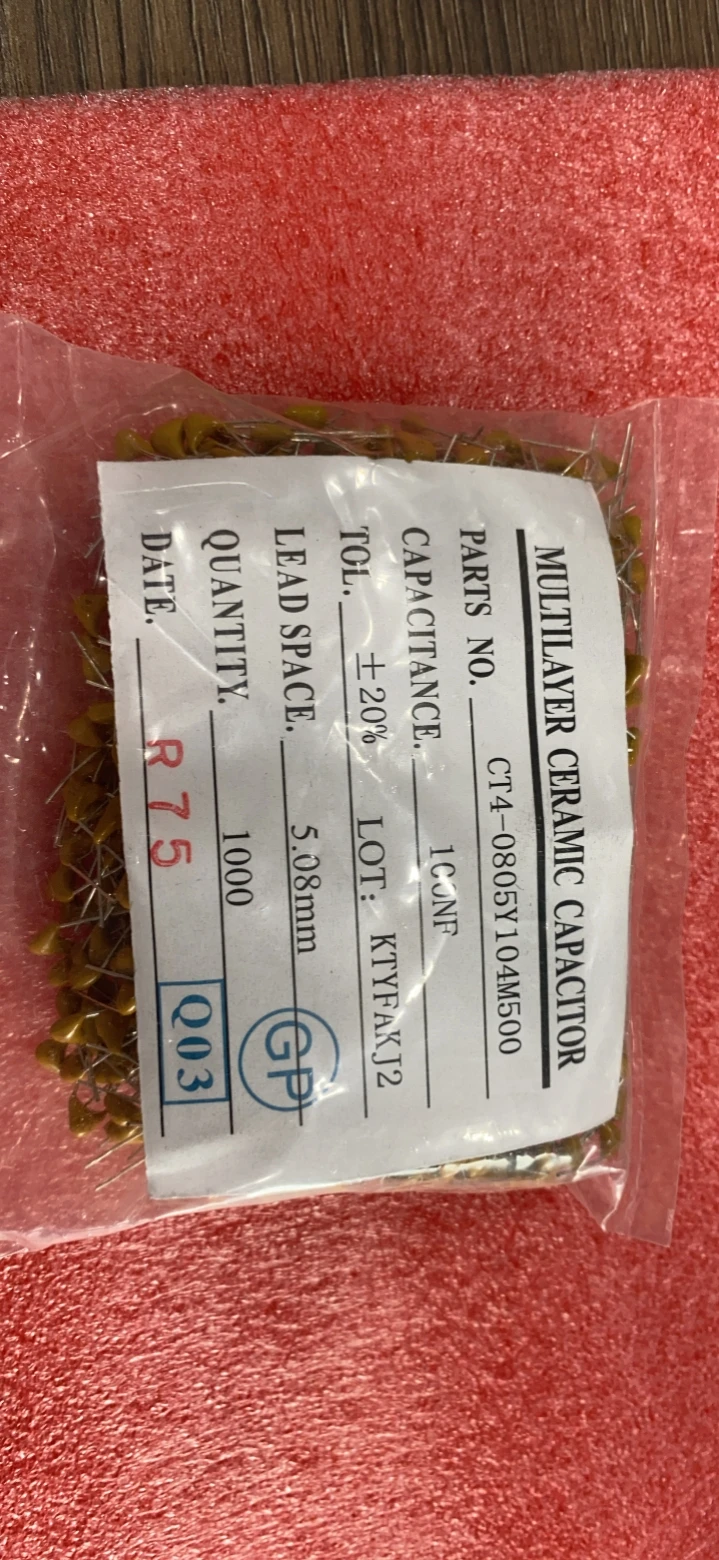 Монолитный 0,1 мкФ 104 100NF CT4-0805Y104M500 монолитный конденсатор с алюминиевой крышкой, 1000 только в том случае,
Монолитный 0,1 мкФ 104 100NF CT4-0805Y104M500 монолитный конденсатор с алюминиевой крышкой, 1000 только в том случае,