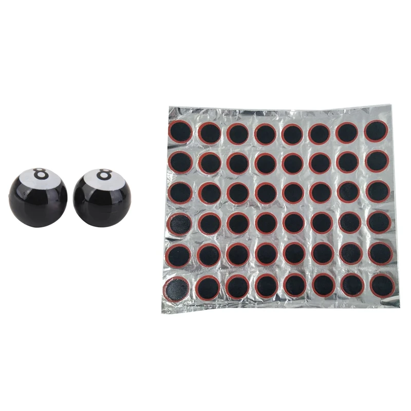 2 X No. 8 Ball Motorcycle Bike Tyre Tire Wheel Stem Air Valve Dust Cap Cover & 48 Pcs Bicycle Bike Repair Puncture Repair Tire T
2 X No. 8 Ball Motorcycle Bike Tyre Tire Wheel Stem Air Valve Dust Cap Cover & 48 Pcs Bicycle Bike Repair Puncture Repair Tire T