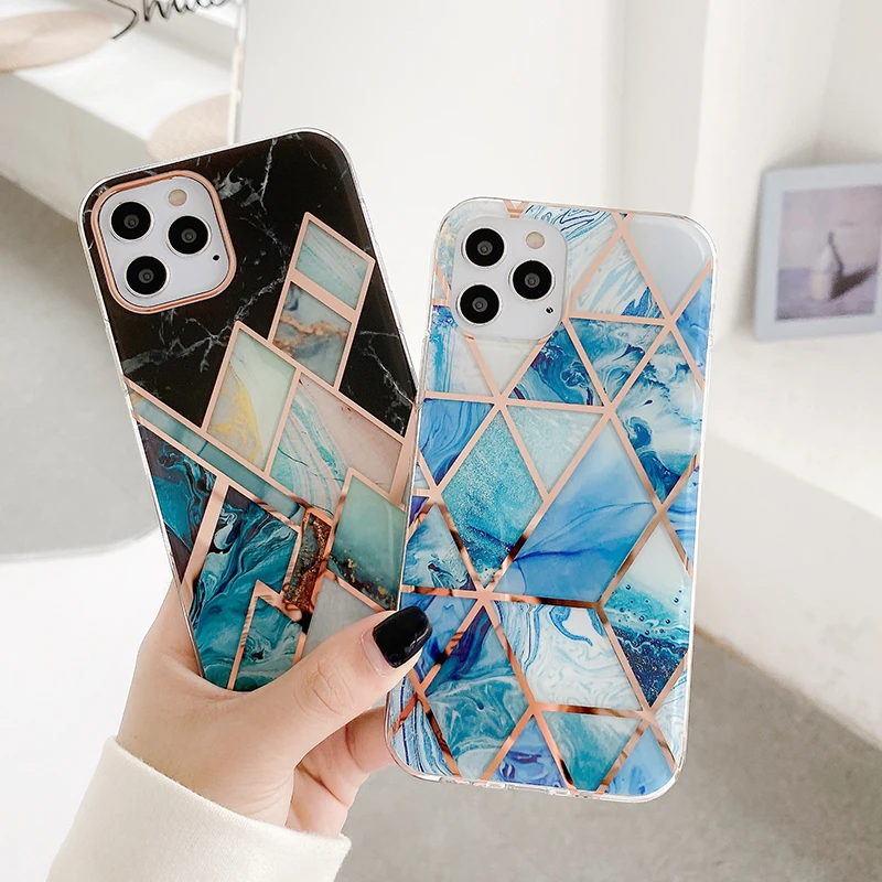 Plating Geometric Phone Case For iPhone 12 11 Pro Max XR XS Max 6 6S 7 8 Plus X Rose gold Soft IMD Marble Phone Back Cover Case
Plating Geometric Phone Case For iPhone 12 11 Pro Max XR XS Max 6 6S 7 8 Plus X Rose gold Soft IMD Marble Phone Back Cover Case