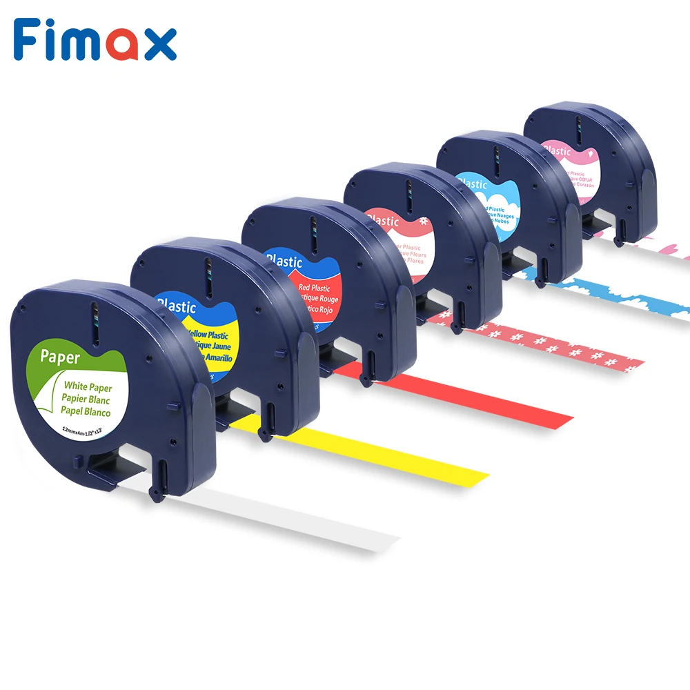 Fimax 1 шт. 91201 ленты с рисунком dymo совместимые DYMO LetraTag этикетка лента 91200 91330 12267 Letratag