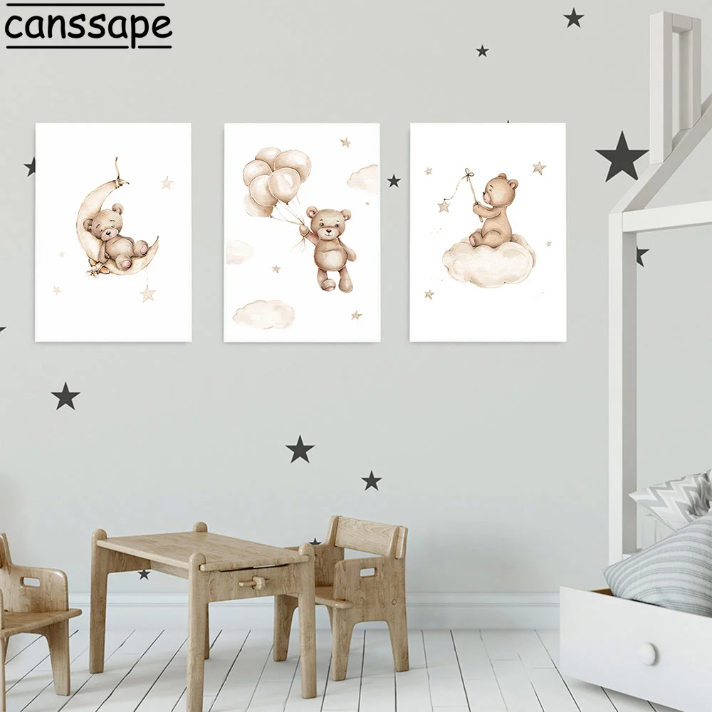 Nordic Wall Art Print Bear Posters Balloon Painting Moon Stars Prints Cloud Poster Nursery Wall Paintings Baby Room Decoration
Nordic Wall Art Print Bear Posters Balloon Painting Moon Stars Prints Cloud Poster Nursery Wall Paintings Baby Room Decoration