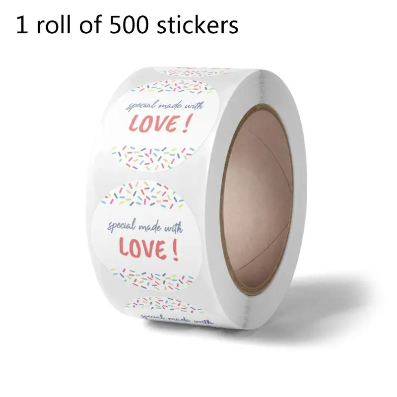 1roll(500pcs) Special Made with Love Sticker Seal Label for Package Envelope Stationery
1roll(500pcs) Special Made with Love Sticker Seal Label for Package Envelope Stationery