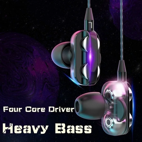 New Wired Earphones Dual Drive Stereo In-Ear Earbuds Headphones 3.5mm High Bass Sports Headsets For Samsung Huawei Smart Phones
New Wired Earphones Dual Drive Stereo In-Ear Earbuds Headphones 3.5mm High Bass Sports Headsets For Samsung Huawei Smart Phones