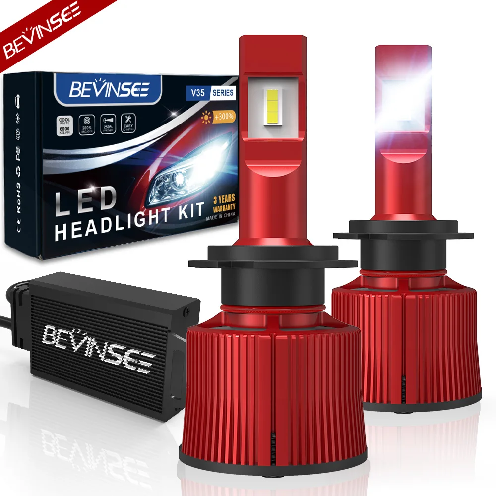 Bevinsee H7 LED Headlight H4 9005 9006 LED Lamp for Car Headlight H8 H9 H11 Bulbs 15000LM 100W 6000K 9012 Auto Accessories 2pcs
Bevinsee H7 LED Headlight H4 9005 9006 LED Lamp for Car Headlight H8 H9 H11 Bulbs 15000LM 100W 6000K 9012 Auto Accessories 2pcs