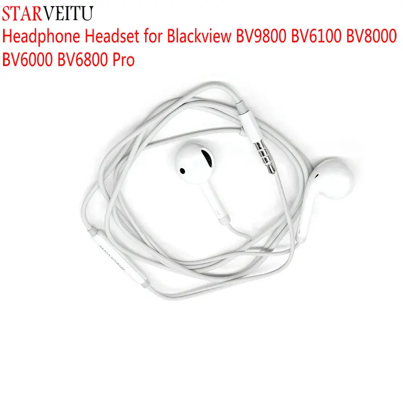 Starveitu в уши гарнитура для ушей Blackview BV9800 BV6100 BV8000 BV6000 BV6800 Pro Наушники 3 5 мм Jack