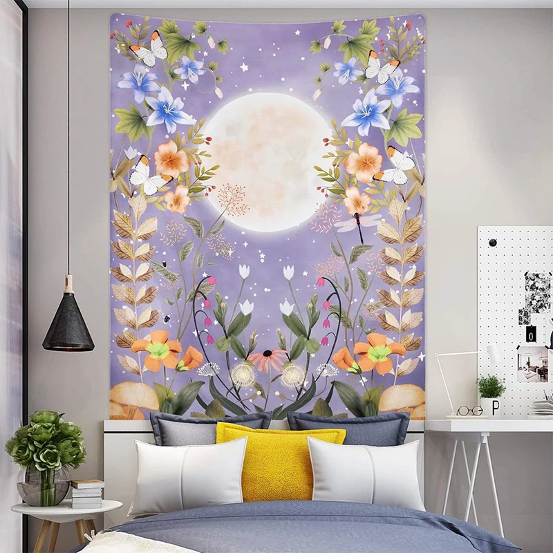 Moonlit Garden Tapestry, Moon Tapestry Floral Vine Tapestry Flowers Tapestry Wall Hanging for Room (51.2 x 59.1 Inch)
Moonlit Garden Tapestry, Moon Tapestry Floral Vine Tapestry Flowers Tapestry Wall Hanging for Room (51.2 x 59.1 Inch)