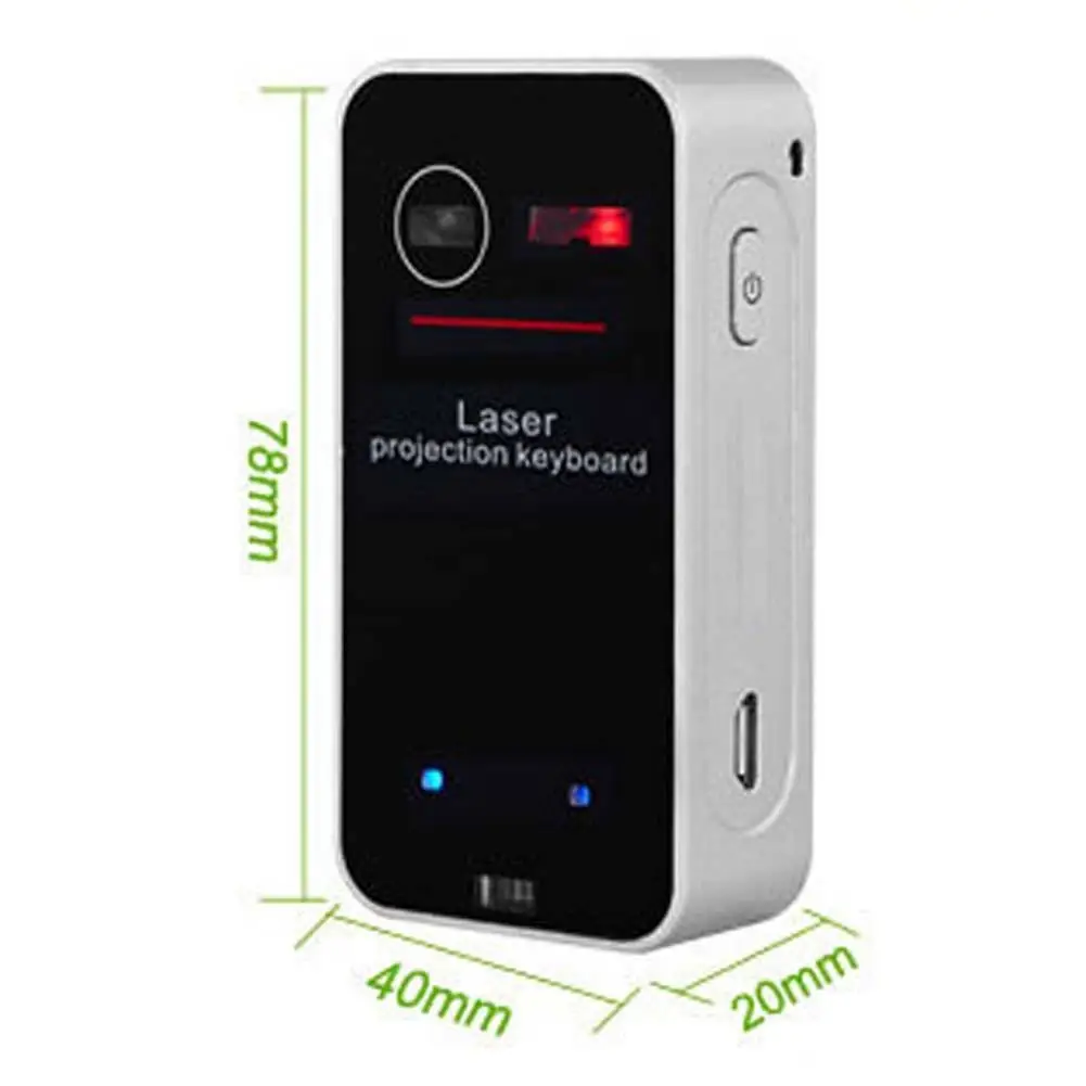 Portable Bluetooth Virtual Laser Keyboard Wireless Projector Keyboard With Mouse function For iphone Tablet Computer Phone
Portable Bluetooth Virtual Laser Keyboard Wireless Projector Keyboard With Mouse function For iphone Tablet Computer Phone