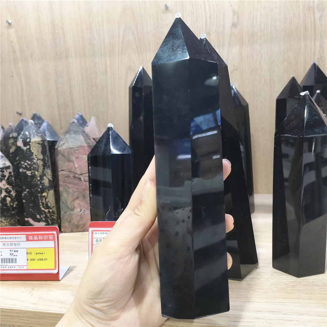 15-17cm Large Natural Black Obsidian Point Tower Fengshui Crystal Gemstones Spirit Chakra Healing Home Decor Gifts Chakra Gifts
15-17cm Large Natural Black Obsidian Point Tower Fengshui Crystal Gemstones Spirit Chakra Healing Home Decor Gifts Chakra Gifts