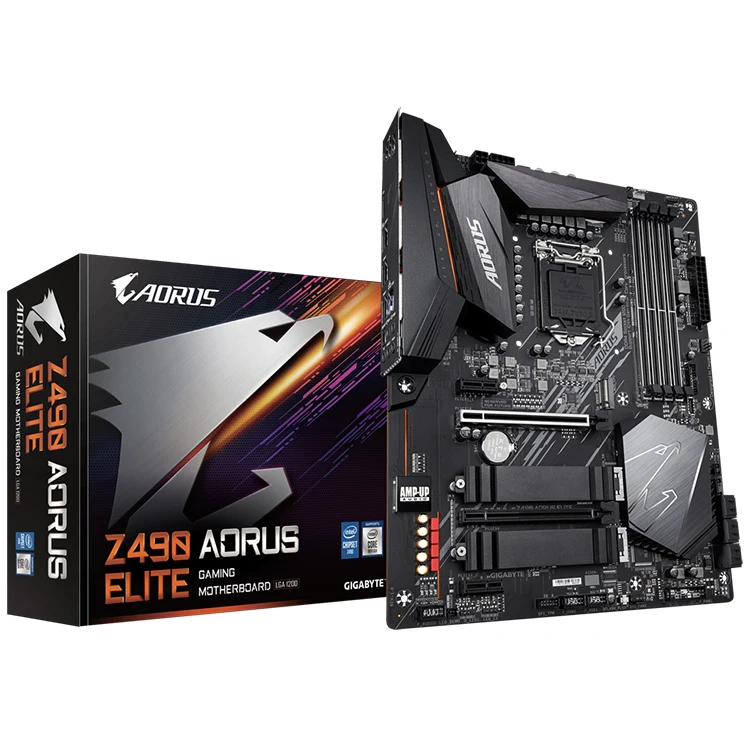 GIGABYTE Z490 AORUS ELITE Gaming Motherboard with Intel Z490 Chipset LGA1200 Socket Support 10th I9 I7 Generation Intel Core CPU
GIGABYTE Z490 AORUS ELITE Gaming Motherboard with Intel Z490 Chipset LGA1200 Socket Support 10th I9 I7 Generation Intel Core CPU