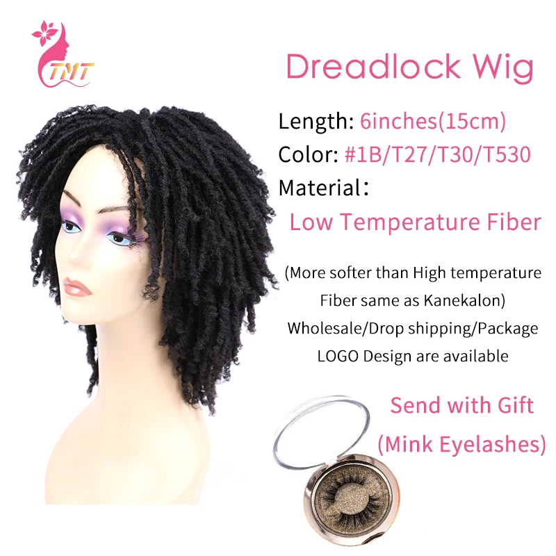 Short Dreadlock Wig Synthetic Twist Wigs For Black Woman Cute Crochet Braided Afro Kinky Curly Wig 
Short Dreadlock Wig Synthetic Twist Wigs For Black Woman Cute Crochet Braided Afro Kinky Curly Wig
