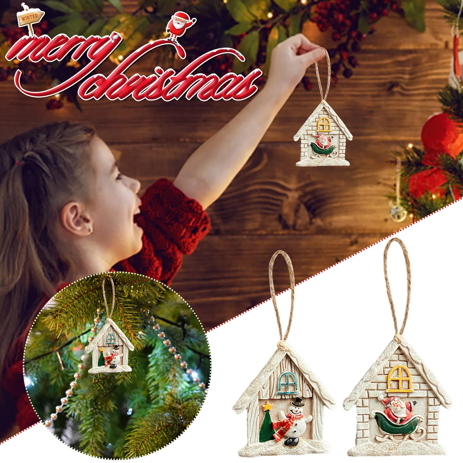 Santa Claus Snowman Resin Small House Pendant Christmas Ornaments Scene Props Decoration Arrangement Kerst Decoratie Navidad
Santa Claus Snowman Resin Small House Pendant Christmas Ornaments Scene Props Decoration Arrangement Kerst Decoratie Navidad