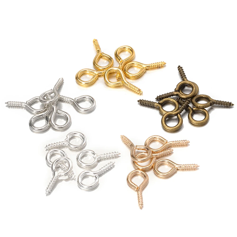 200pcs Metal Small Eye Hook Screw Pins Tiny Eye Pins Gold Silver Clasp Hooks Connector For Handmade DIY Jewelry Making Findings
200pcs Metal Small Eye Hook Screw Pins Tiny Eye Pins Gold Silver Clasp Hooks Connector For Handmade DIY Jewelry Making Findings