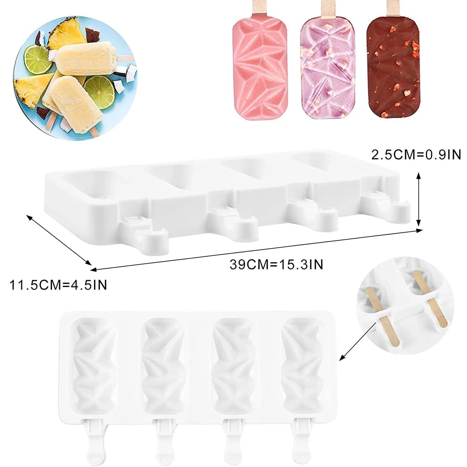 Silicone Ice Cream Mold Jelly Ice Hockey Machine Diy Food Supplement Tool Popsicle Stick Square Cake Mold 
Silicone Ice Cream Mold Jelly Ice Hockey Machine Diy Food Supplement Tool Popsicle Stick Square Cake Mold