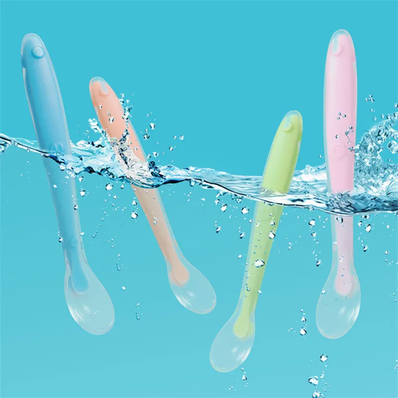 Hot Sale Baby Soft Silicone Spoon Candy Color Temperature Sensing Spoon Children Food Baby Feeding Tools
Hot Sale Baby Soft Silicone Spoon Candy Color Temperature Sensing Spoon Children Food Baby Feeding Tools