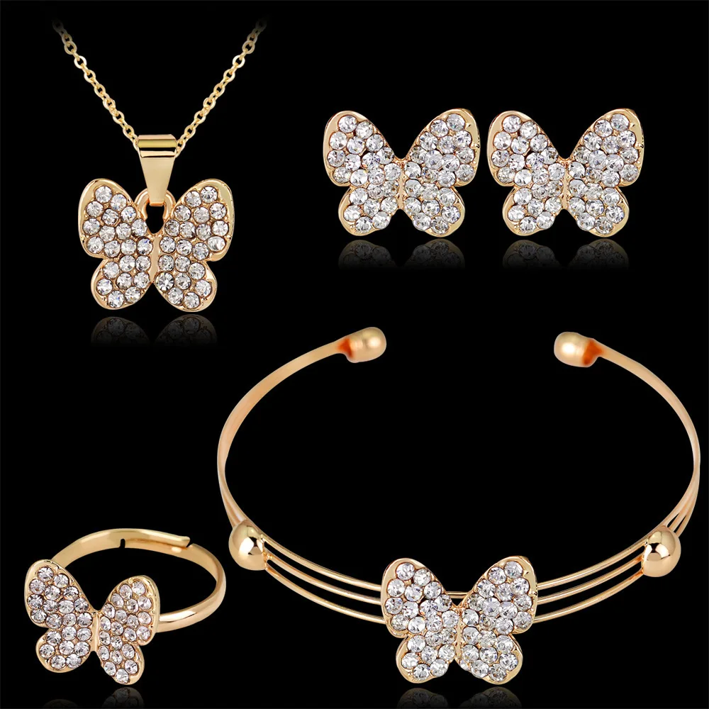 Rushed Jewelry Sets African women's jewelry Set Simple Fashion Alloy Butterfly Earrings Necklace Bracelet And Ring Set
Rushed Jewelry Sets African women's jewelry Set Simple Fashion Alloy Butterfly Earrings Necklace Bracelet And Ring Set
