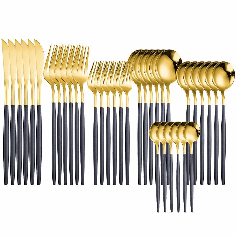 Steel Cutlery Set Forks Knives Spoons Tableware Set Kitchen Set Dinnerware 36Pcs Mirror Flatware Home Utensils Reusable Cutlery
Steel Cutlery Set Forks Knives Spoons Tableware Set Kitchen Set Dinnerware 36Pcs Mirror Flatware Home Utensils Reusable Cutlery
