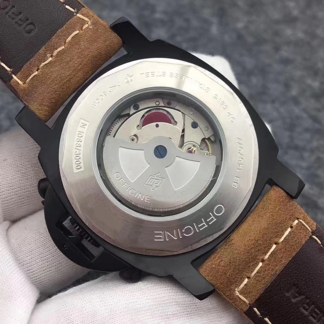 44mm Classic New Men Automatic Mechanical Sapphire Stainless Steel Black Brown Leather 1950 Day Date Luminous Number Watch
44mm Classic New Men Automatic Mechanical Sapphire Stainless Steel Black Brown Leather 1950 Day Date Luminous Number Watch