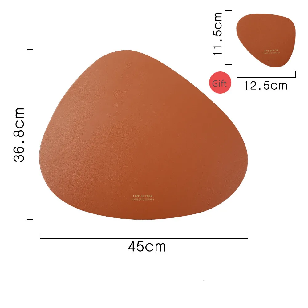 Tableware Pad Placemat Table Mat PU Leather Heat Insulation Non-Slip Simple Placemats Disc Coaster Placemat for Dining Table
Tableware Pad Placemat Table Mat PU Leather Heat Insulation Non-Slip Simple Placemats Disc Coaster Placemat for Dining Table