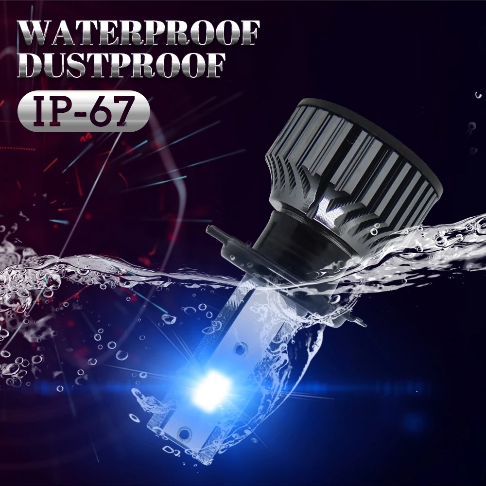 COOLFOX 2Pcs C6 Lamp Car Led H1 H3 H7 Canbus Headlight 8000LM HB3 HB4 LED Bulb H4 H11 9005 9006 880 H27 Lights 12V 6000K | Автомобили и