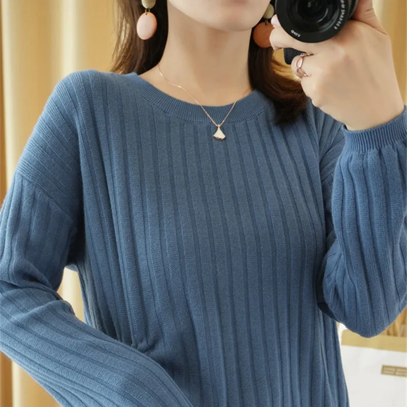 Pure Cotton Sweater Women 2022 Autumn Winter New Casual Knitted Round Neck Pullover Fashion Long-sleeved Loose Sweater Female
Pure Cotton Sweater Women 2022 Autumn Winter New Casual Knitted Round Neck Pullover Fashion Long-sleeved Loose Sweater Female