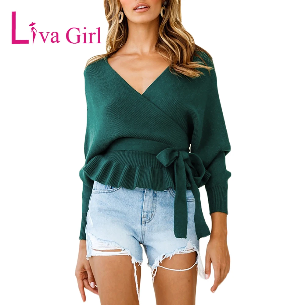 LIVA GIRL Yellow/Green Woman Autumn Winter Solid Sexy V-Neck Long Sleeve Knitted Top Female Slim Backless Sweater Pullovers XXL
LIVA GIRL Yellow/Green Woman Autumn Winter Solid Sexy V-Neck Long Sleeve Knitted Top Female Slim Backless Sweater Pullovers XXL