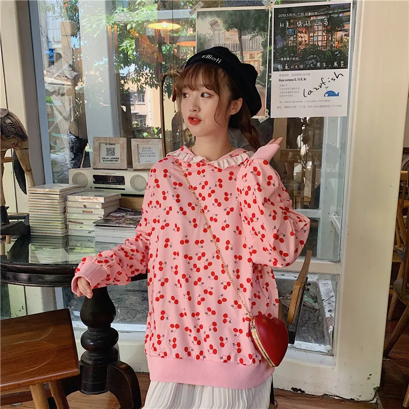 Autumn Sweet Kawaii Hoodies Women Pink Fashion Brand Oversize Hooded Pullovers Long Sleeve Sweatshirts Ulzzang New Ladies
Autumn Sweet Kawaii Hoodies Women Pink Fashion Brand Oversize Hooded Pullovers Long Sleeve Sweatshirts Ulzzang New Ladies