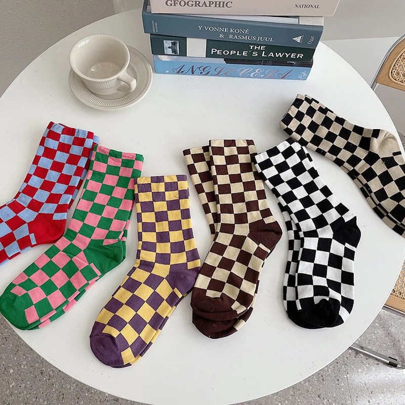Korea Harajuku Fashion Check Socks Street Fashion Sports Print Skateboard Socks Hip Hop Geometric Checkerboard Hip Hop Socks
Korea Harajuku Fashion Check Socks Street Fashion Sports Print Skateboard Socks Hip Hop Geometric Checkerboard Hip Hop Socks