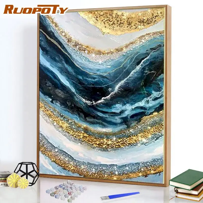 RUOPOTY DIY Paint by numbers Blue gold texture Zero-based For Adult 40x50cm Paint by Numbers kits Living room Home Decor
RUOPOTY DIY Paint by numbers Blue gold texture Zero-based For Adult 40x50cm Paint by Numbers kits Living room Home Decor