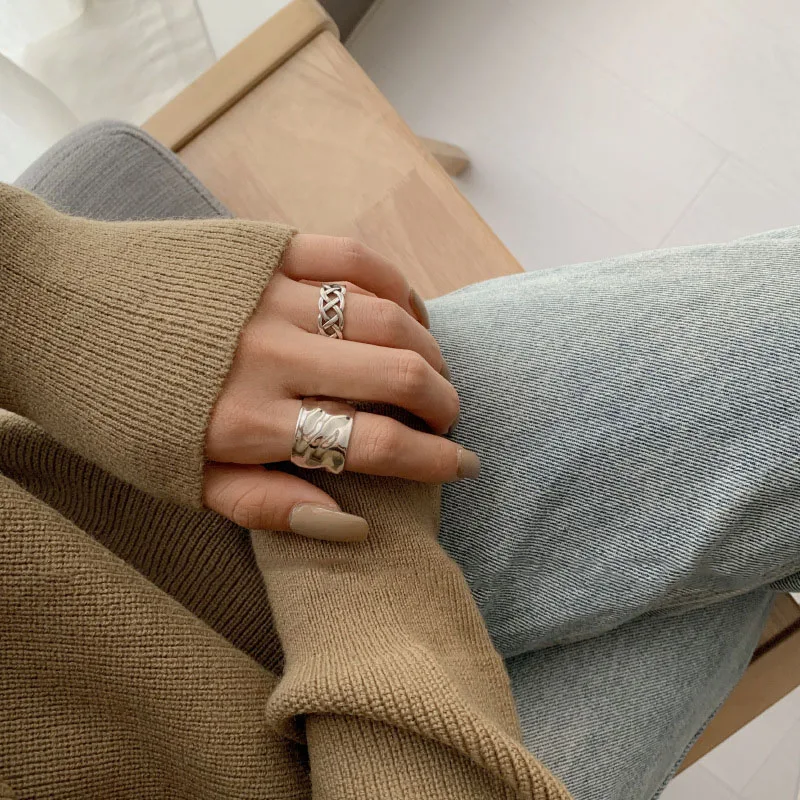 POPACC 925 Sterling Silver Smooth Width Surface Irregular Ring Geometric Open Finger Ring For Women Party Gift
POPACC 925 Sterling Silver Smooth Width Surface Irregular Ring Geometric Open Finger Ring For Women Party Gift
