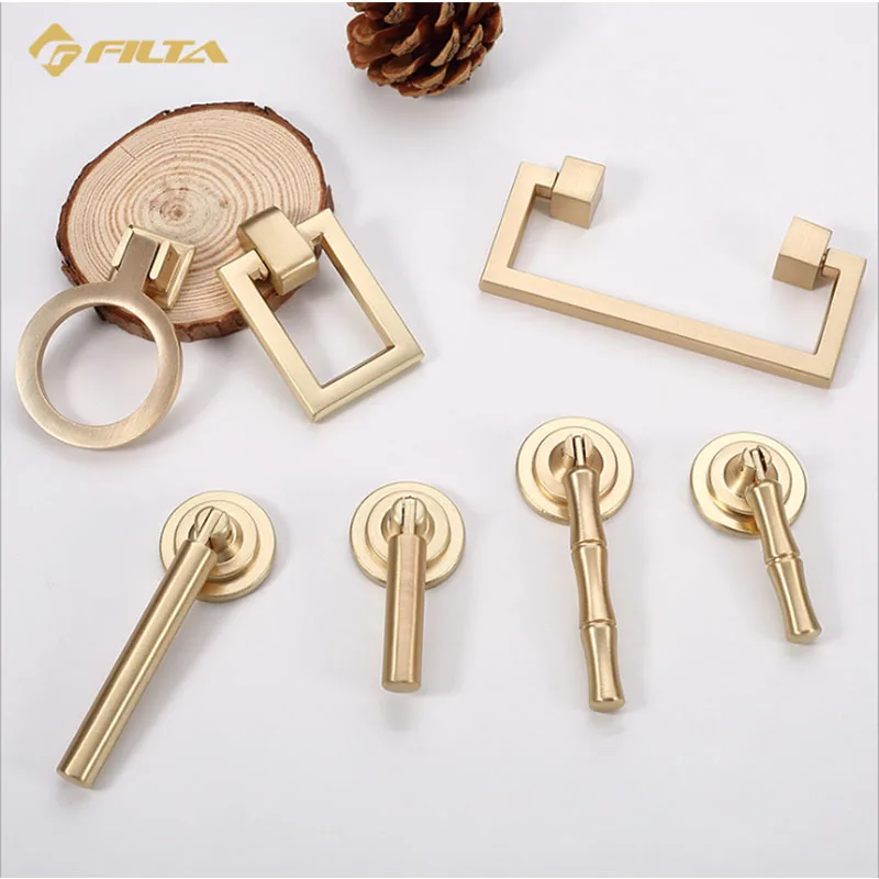 Vintage Brass Gold Furniture Handle Pure Copper Brushed Kitchen Cabinet Handles Cupboard Door Pulls Drawer Knobs Hardware Knobs
Vintage Brass Gold Furniture Handle Pure Copper Brushed Kitchen Cabinet Handles Cupboard Door Pulls Drawer Knobs Hardware Knobs