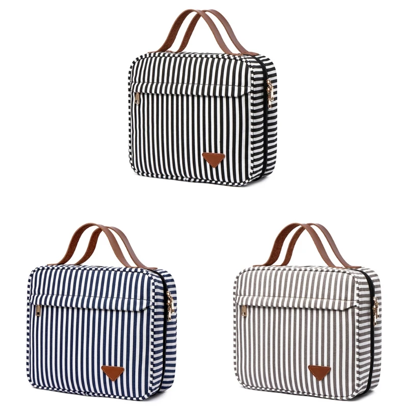 New Travel Striped Toiletry Bag with Hanging Hook 4 Compartments Large Capacity Cosmetic Organizer Zippered Waterproof Pouch
New Travel Striped Toiletry Bag with Hanging Hook 4 Compartments Large Capacity Cosmetic Organizer Zippered Waterproof Pouch