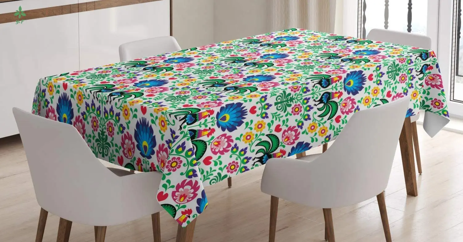 Colored Tablecloth Plant Inspired Floral Pattern Rooster Dining Kitchen Table Cover
Colored Tablecloth Plant Inspired Floral Pattern Rooster Dining Kitchen Table Cover