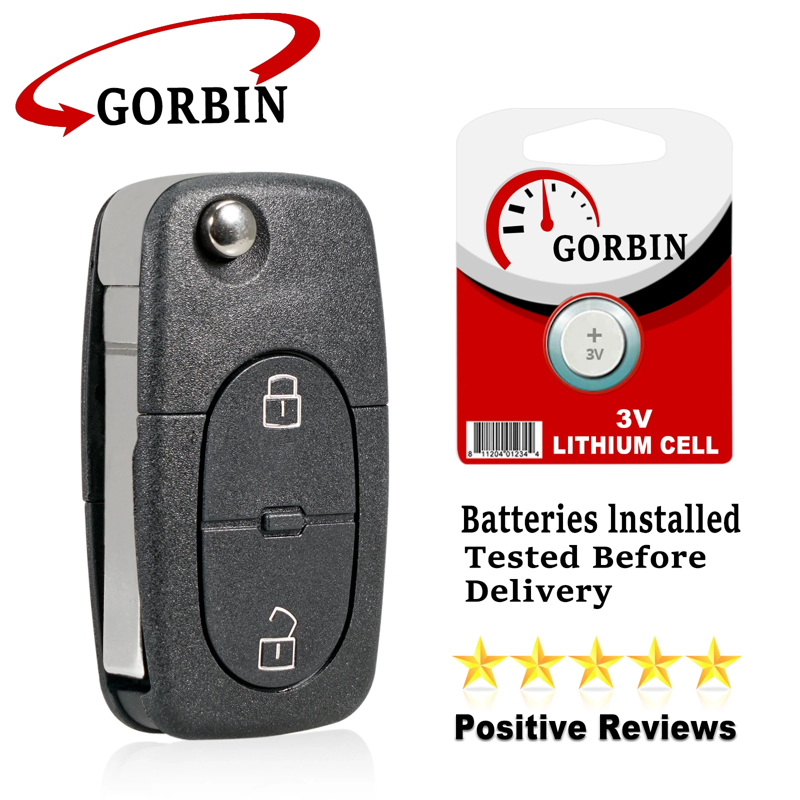 

GORBIN 1J0959753A Car Remote Key for VW Volkswagen Passat Golf Smart Flip Car Key ID48 Chip 433Mhz MK4 1J0 959 753 A