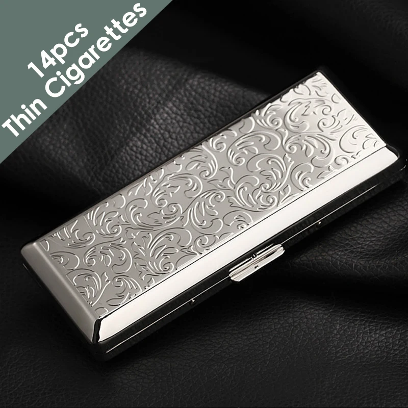 10-14pcs Cigarettes Case Female Embossed Slim Cigarette Case Box Portable Sealed Waterproof Smoking Accessories with Gifts Box
10-14pcs Cigarettes Case Female Embossed Slim Cigarette Case Box Portable Sealed Waterproof Smoking Accessories with Gifts Box