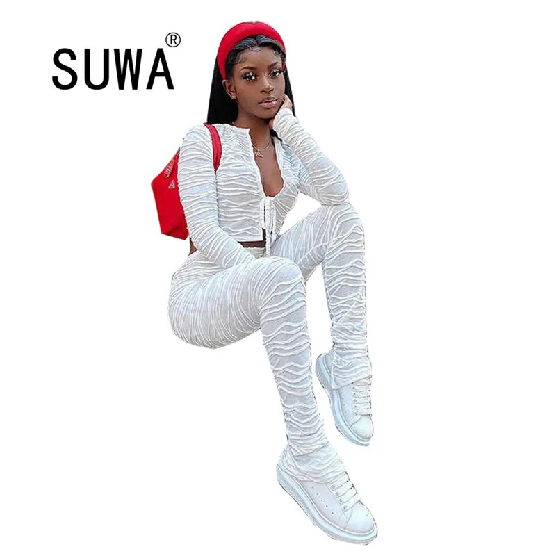 2020 Spring Autumn Fashion Sexy Women Two Piece Outfits Long Sleeve Coats Joggers Legging Stacked Pants Matching Sets
2020 Spring Autumn Fashion Sexy Women Two Piece Outfits Long Sleeve Coats Joggers Legging Stacked Pants Matching Sets