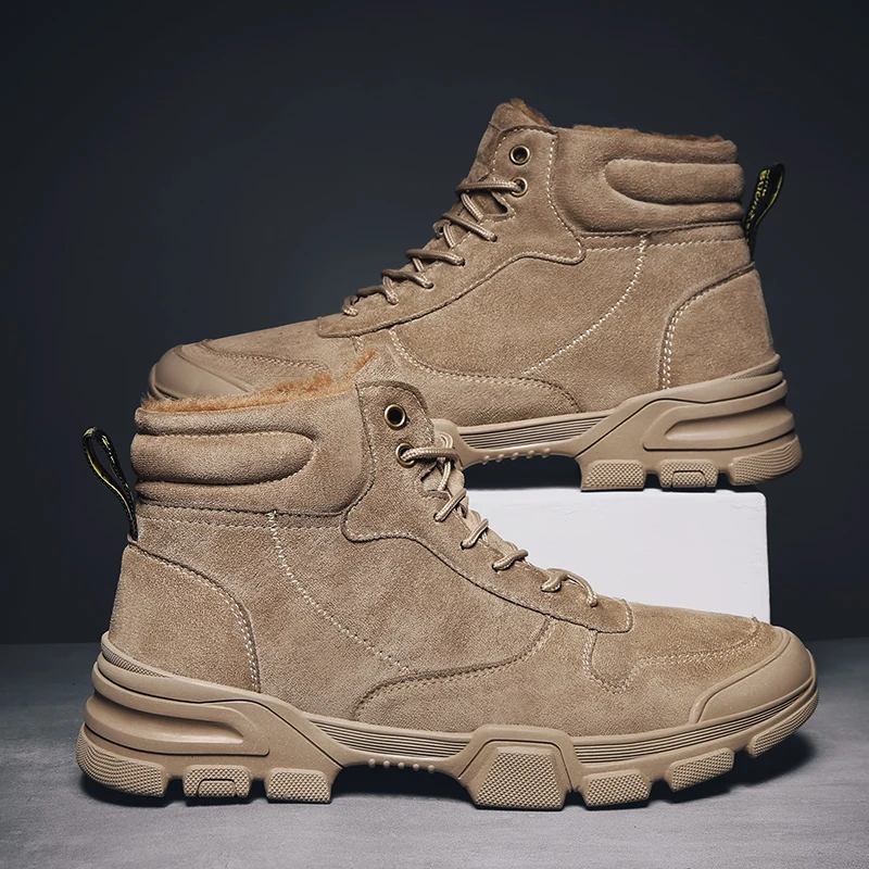 Men's Leather Martin Boots Winter Plus Fleece Fashion High-Top Shoes Outdoor Sport Non-Slip Snow Boots Thicken Men Cotton Shoes
Men's Leather Martin Boots Winter Plus Fleece Fashion High-Top Shoes Outdoor Sport Non-Slip Snow Boots Thicken Men Cotton Shoes