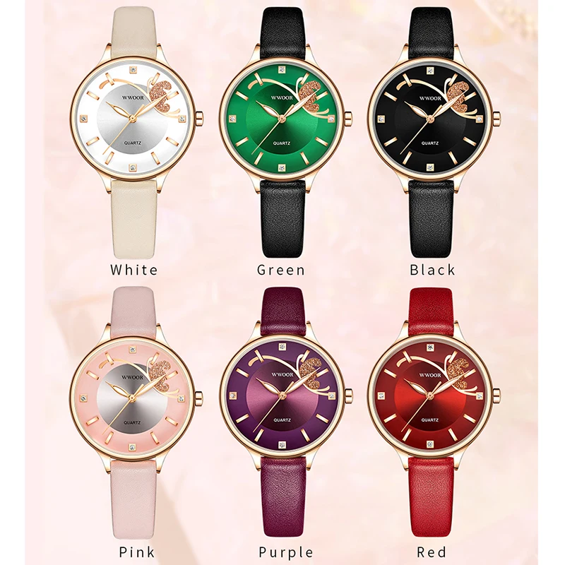 2021 Fashion Women Waches WWOOR Famous Brand White Leather Rhinestone Watch Ladies Dress Quartz Wrist Watches New Zegarek Damski
2021 Fashion Women Waches WWOOR Famous Brand White Leather Rhinestone Watch Ladies Dress Quartz Wrist Watches New Zegarek Damski