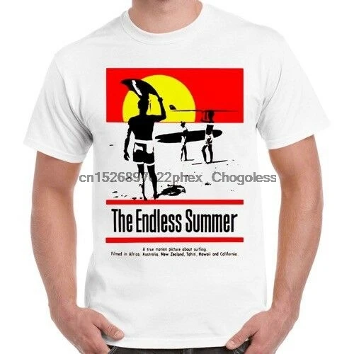 The Endless Summer 60s Surf Film Beach Гавайская австралийская Ретро футболка 295(2)|Мужские