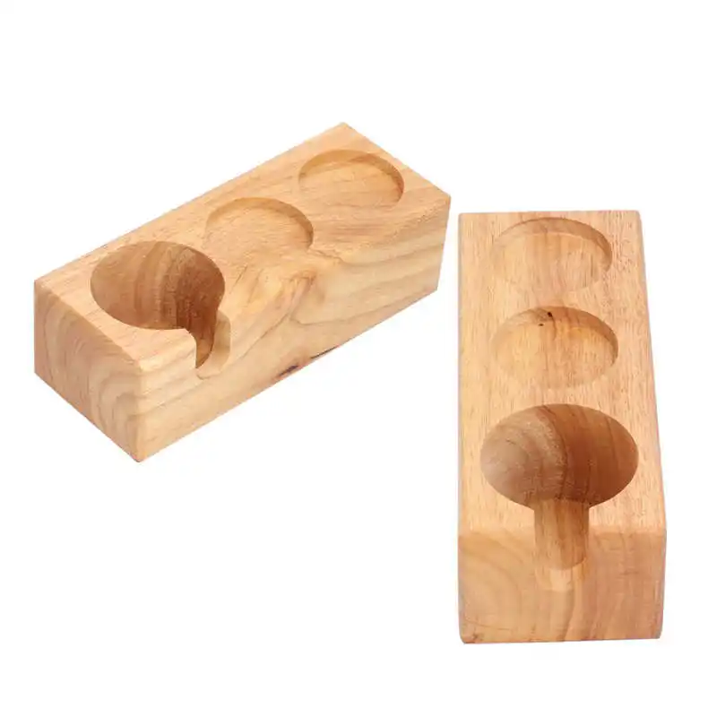 Magots Set 3-Slots Wooden Coffee Portafilter Holder Tamper Stand Tamping Base for Home Bar Counter Wood Color friendly
Magots Set 3-Slots Wooden Coffee Portafilter Holder Tamper Stand Tamping Base for Home Bar Counter Wood Color friendly